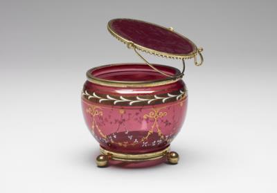 图片[2]-Covered glass jar with gilded and enamel design of foliage, Qing dynasty (1644-1911).-China Archive